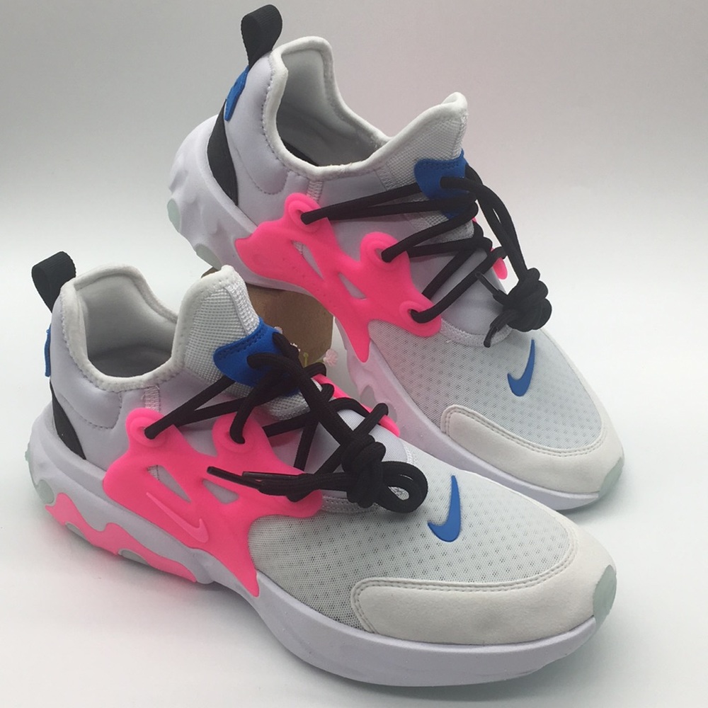 NIKE REACT PRESTO (GS) white/hyper pink-photo blue - Picture 2 of 8